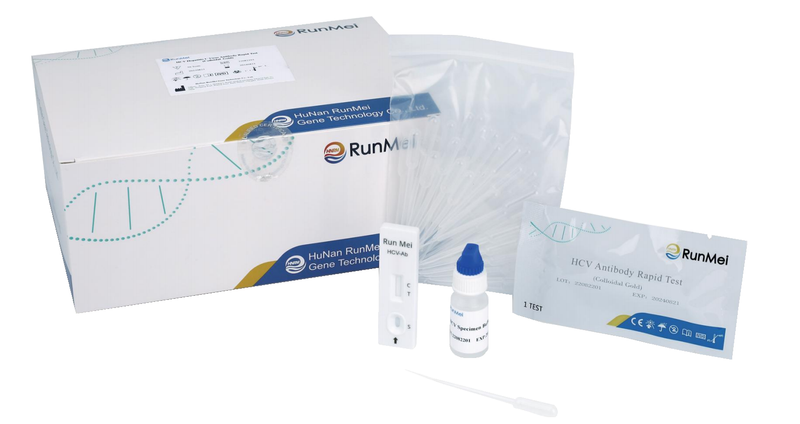 Kit de prueba rápida de anticuerpo marcado con CE (hepatitis C) (oro coloidal)