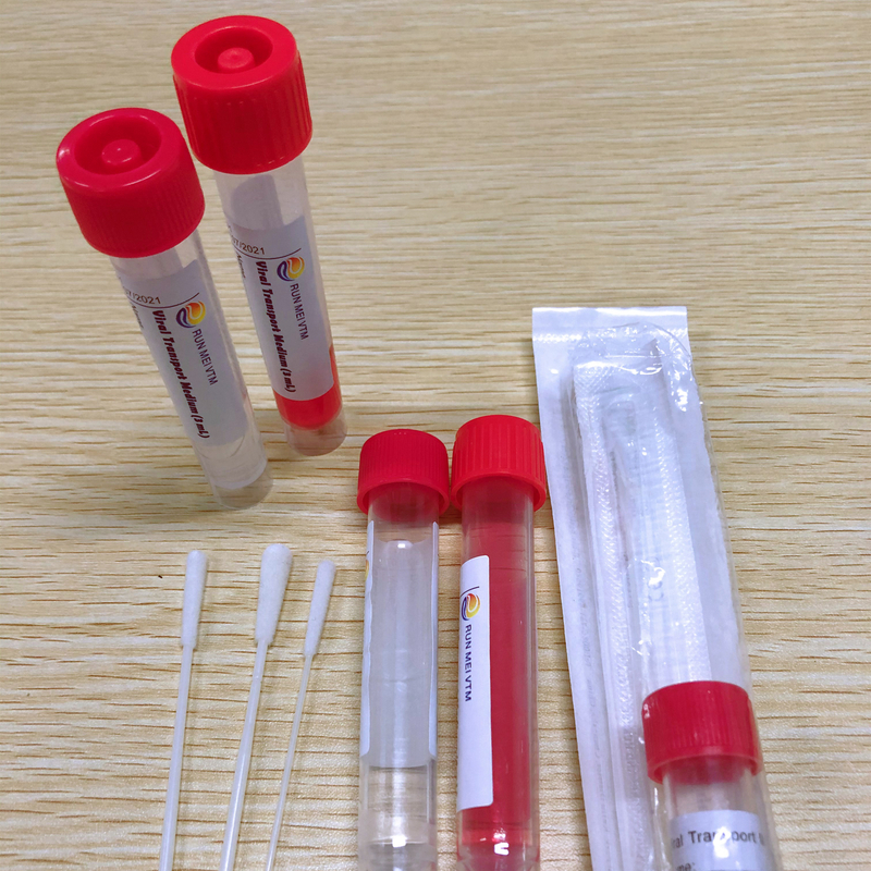 Hisopo desechable con tubo de transporte viral (UTM / VTM / MTM / amies)